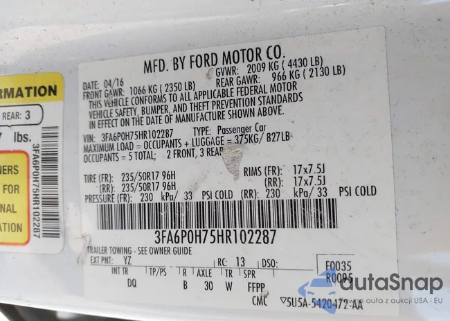 3FA6P0H75HR102287: 43380000