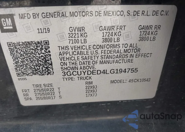 3GCUYDED4LG194755: 43380239