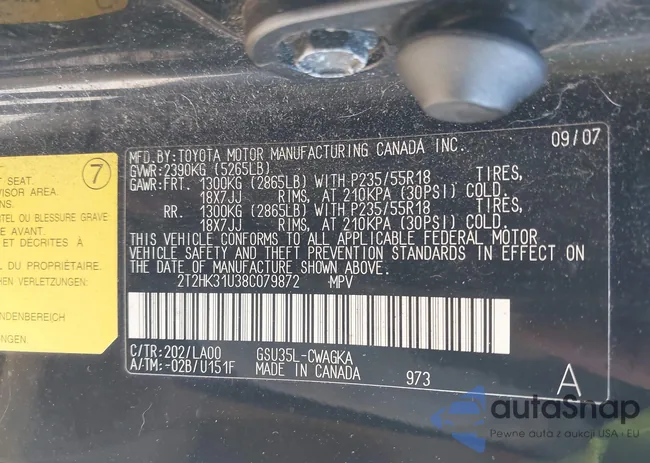 2T2HK31U38C079872: 43379378