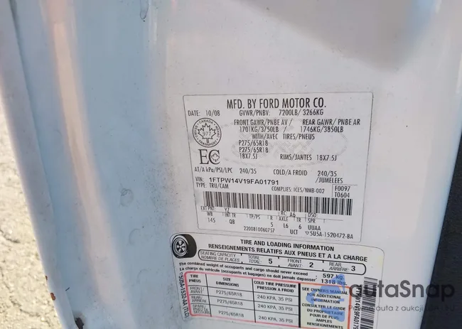 1FTPW14V19FA01791: 43379433