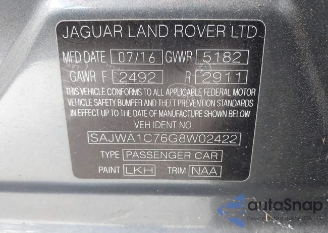 SAJWA1C76G8W02422: 43379474