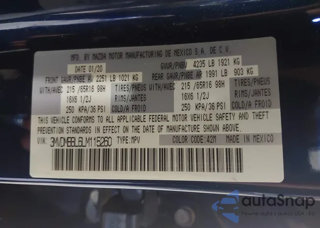 3MVDMBBL6LM115260: 43380662