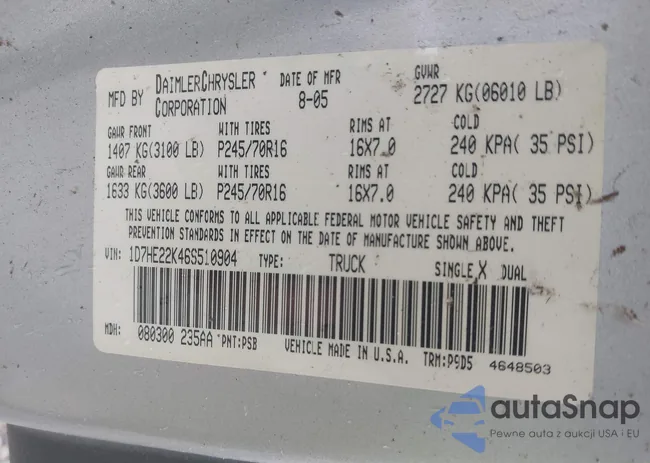 1D7HE22K46S510904: 43380682