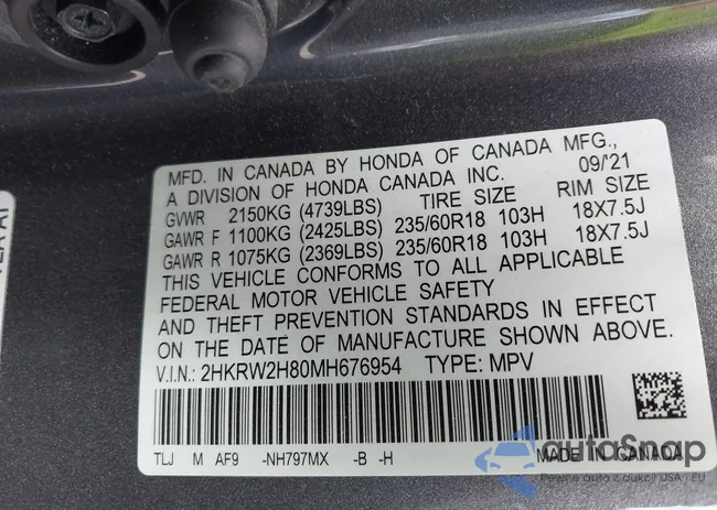 2HKRW2H80MH676954: 43380805