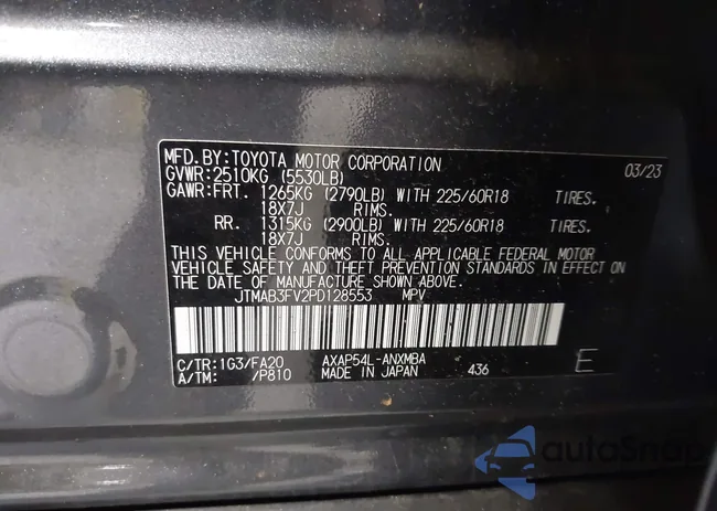 JTMAB3FV2PD128553: 43380819