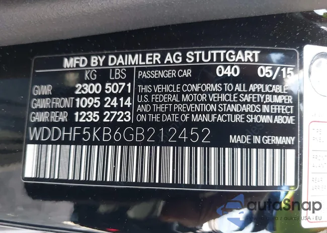 WDDHF5KB6GB212452: 43381027