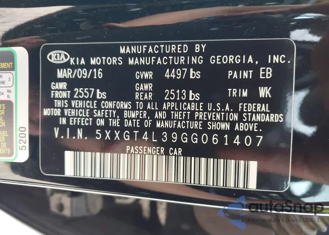 5XXGT4L39GG061407: 43380400