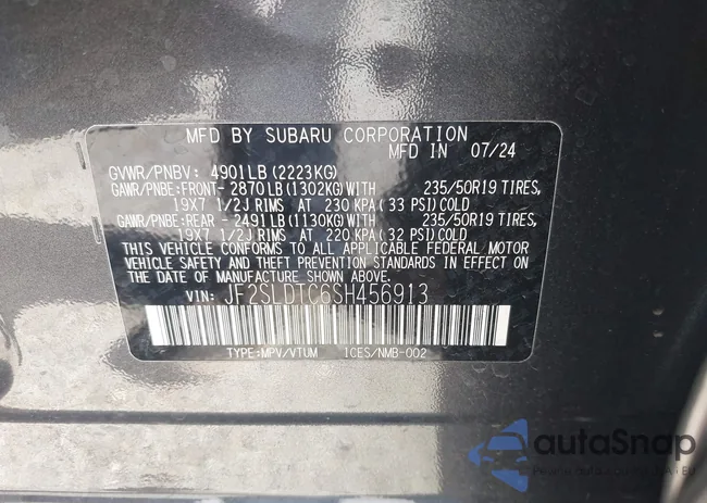 JF2SLDTC6SH456913: 43380459