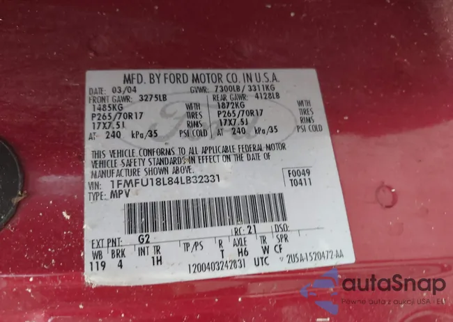 1FMFU18L84LB32331: 43381655