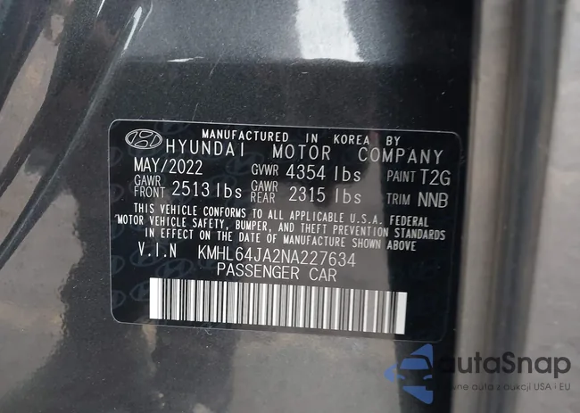 KMHL64JA2NA227634: 43381696