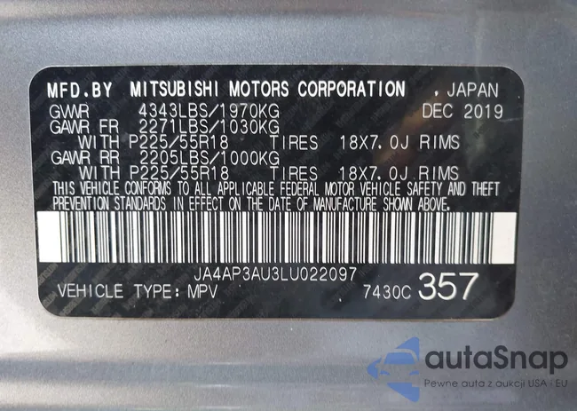 JA4AP3AU3LU022097: 43381776