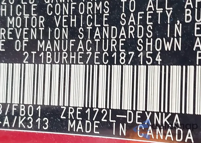 2T1BURHE7EC187154: 43381789