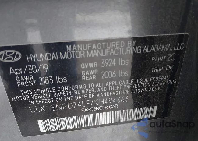 5NPD74LF7KH494366: 43381826