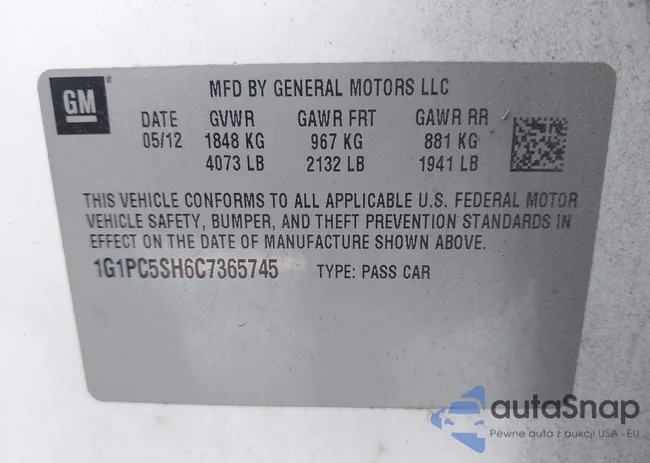 1G1PC5SH6C7365745: 43381876