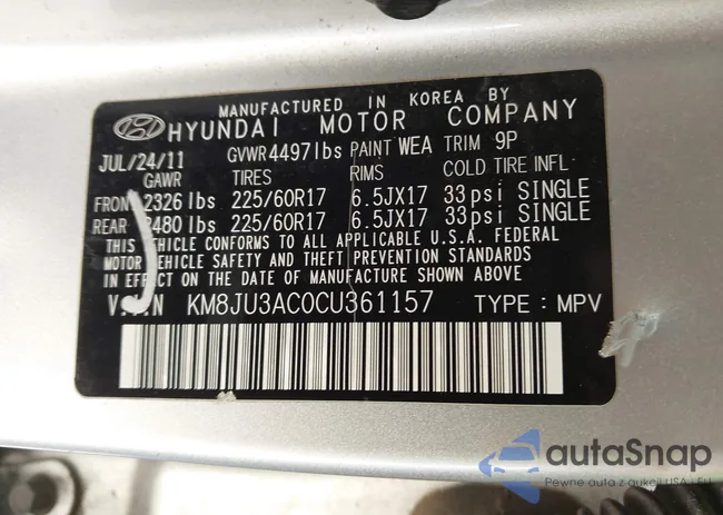 KM8JU3AC0CU361157: 43382008