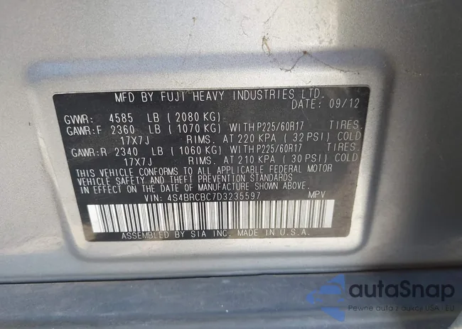 4S4BRCBC7D3235597: 43382030