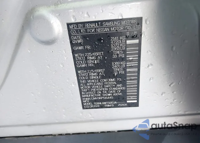 KNMAT2MV9KP516445: 43382097