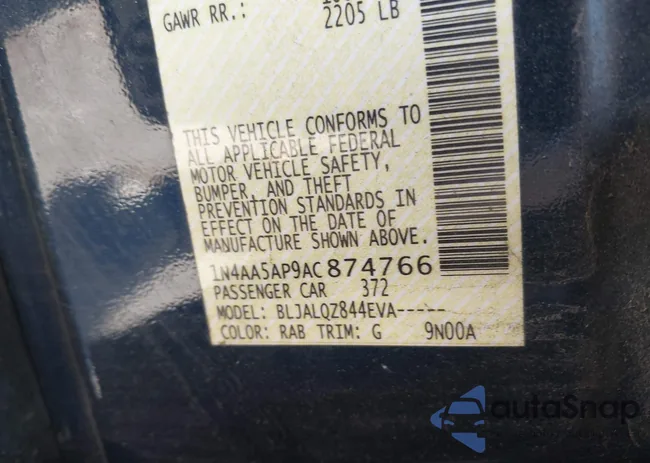 1N4AA5AP9AC874766: 43382214