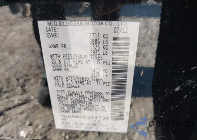 5N1AL0MM1DC314734: 43382236