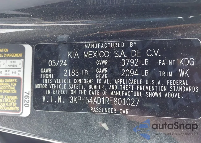 3KPF54AD1RE801027: 43382242