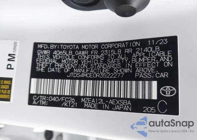 JTDS4MCE0R3522277: 43381261