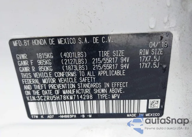 3CZRU5H78KM714298: 43381268