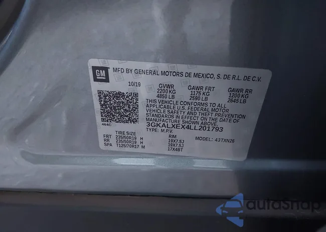 3GKALXEX4LL201793: 43381540