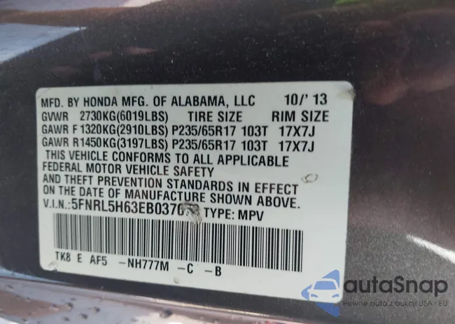 5FNRL5H63EB037072: 43381639