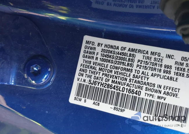 5J6YH28645L016640: 43382894