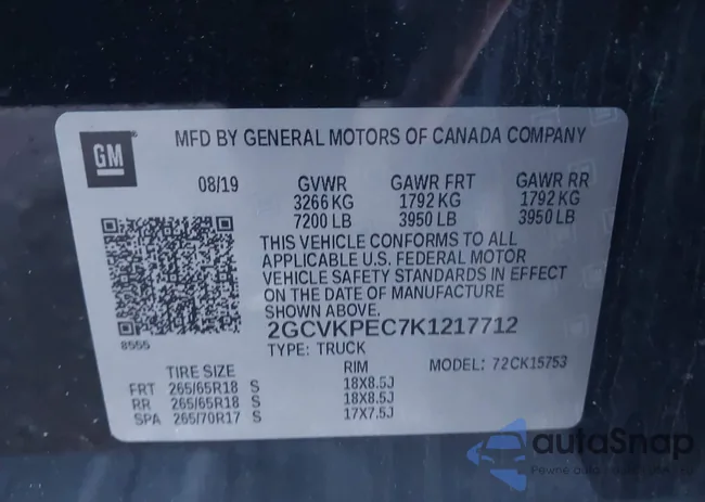 2GCVKPEC7K1217712: 43382960