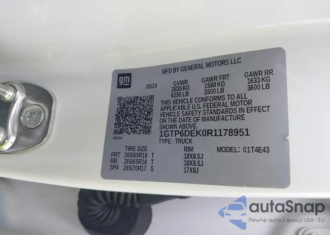 1GTP6DEK0R1178951: 43383000