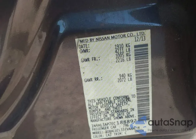 1N4AL3AP7EC188892: 43383028