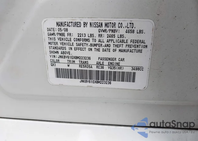 JNKBV61EX8M223236: 43383051