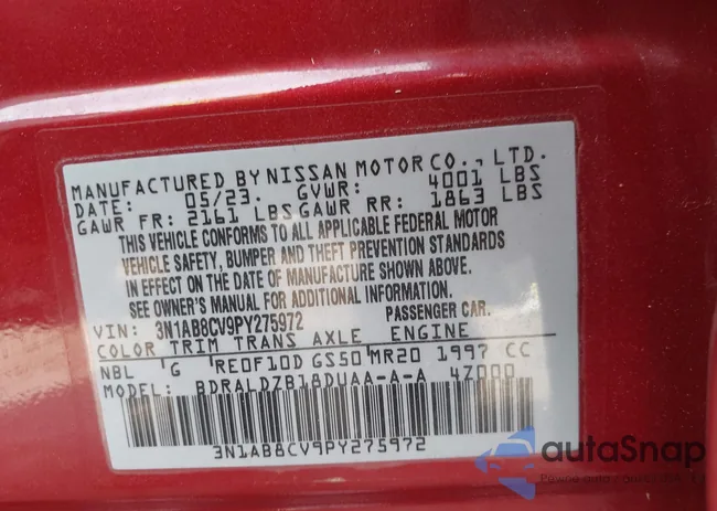 3N1AB8CV9PY275972: 43383070