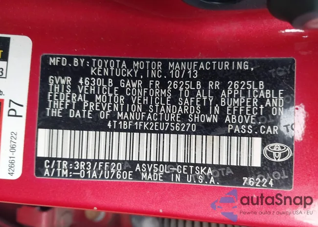 4T1BF1FK2EU756270: 43383228