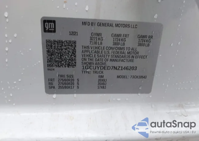 1GCUYDED7NZ146203: 43382274