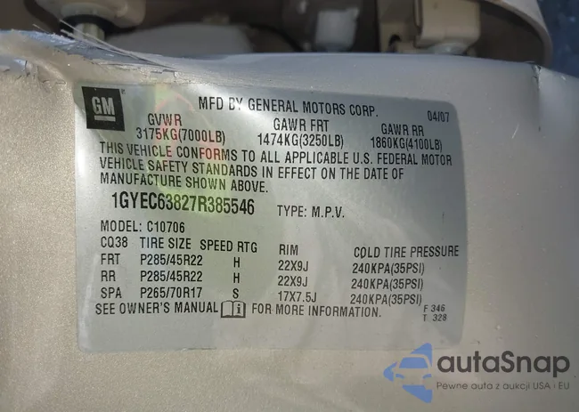 1GYEC63827R385546: 43382327