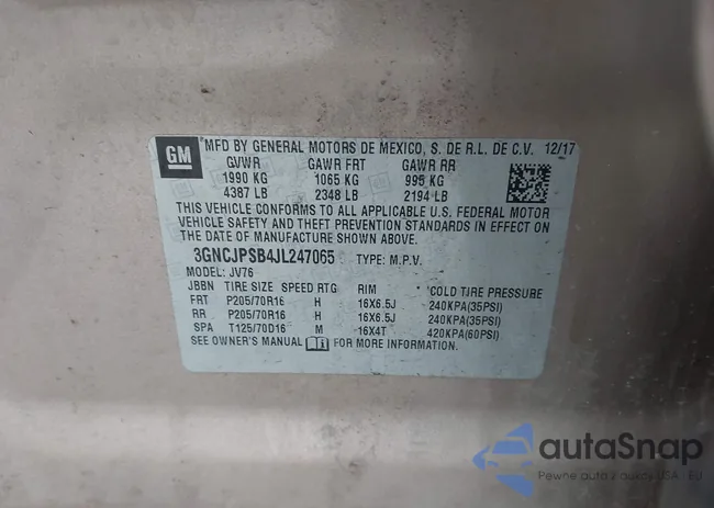 3GNCJPSB4JL247065: 43382475