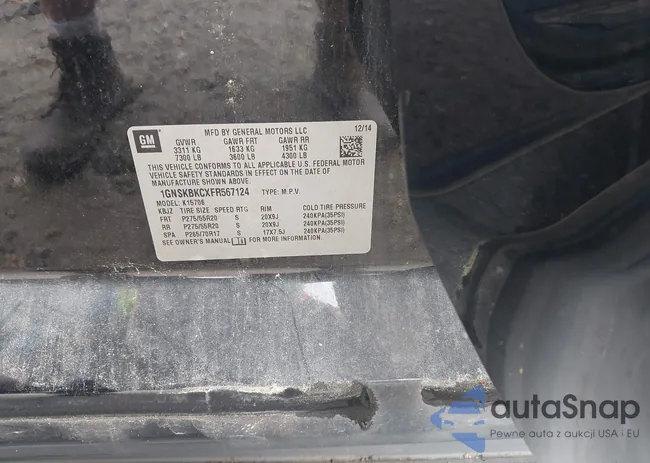 1GNSKBKCXFR567124: 43382478