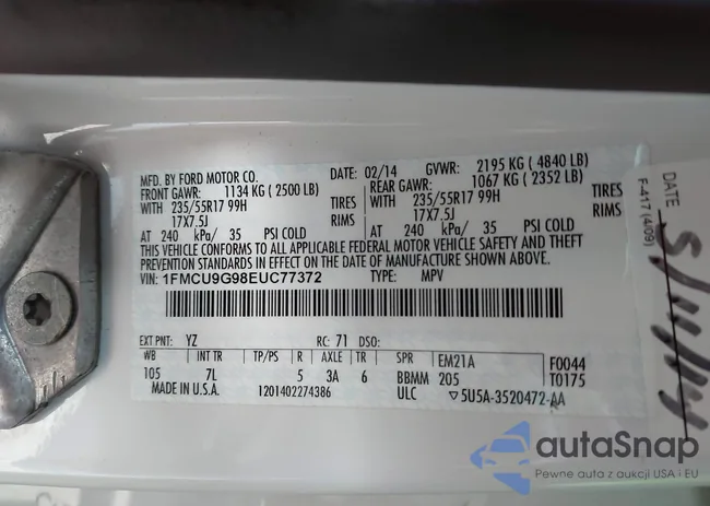 1FMCU9G98EUC77372: 43382593