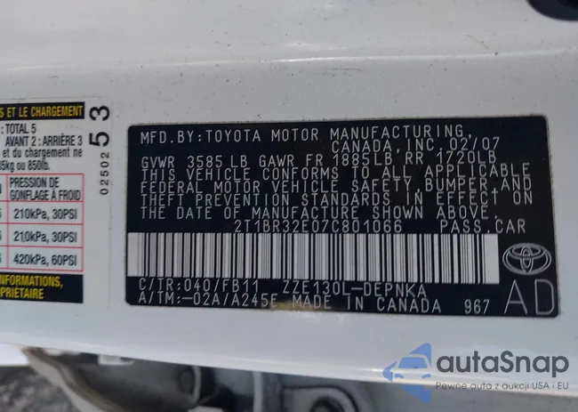 2T1BR32E07C801066: 43382641