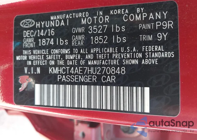 KMHCT4AE7HU270848: 43383793