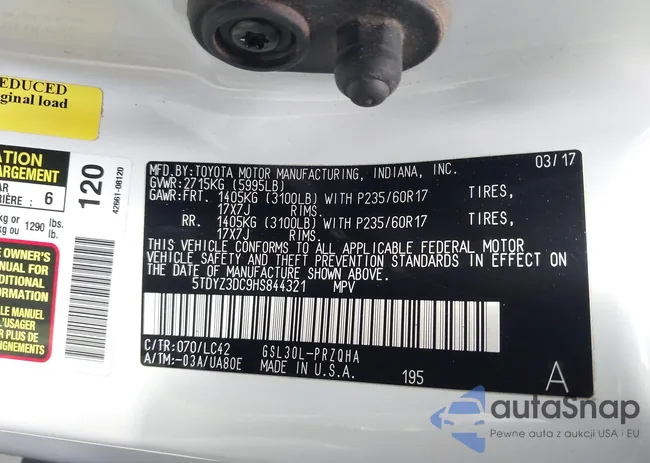 5TDYZ3DC9HS844321: 43383948