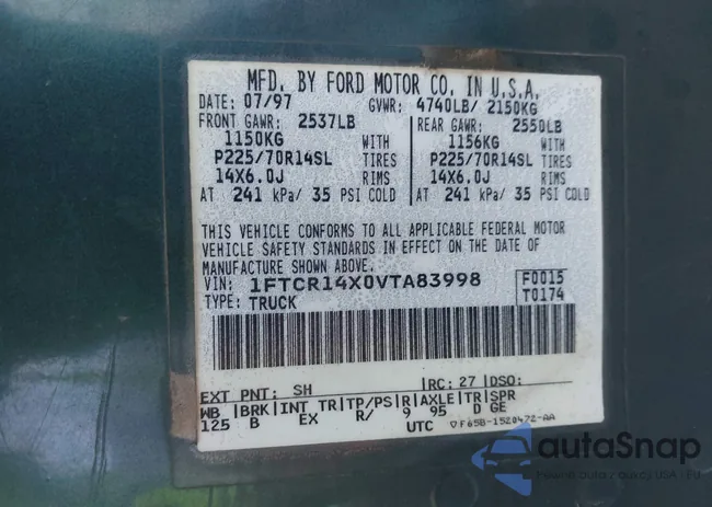 1FTCR14X0VTA83998: 43383294