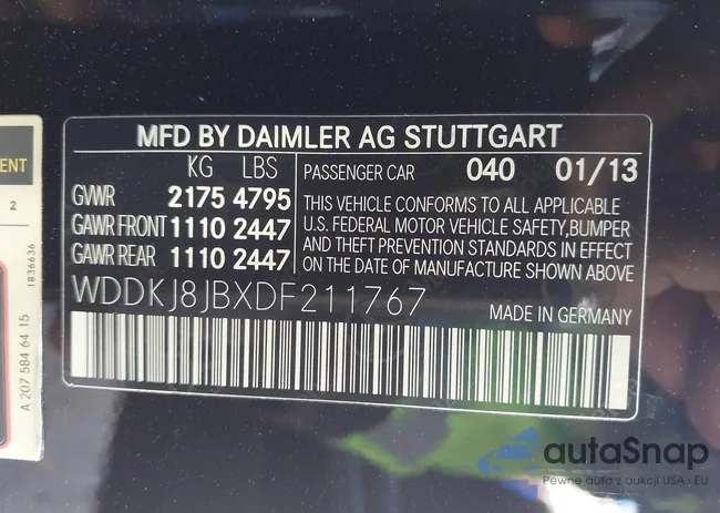 WDDKJ8JBXDF211767: 43383377