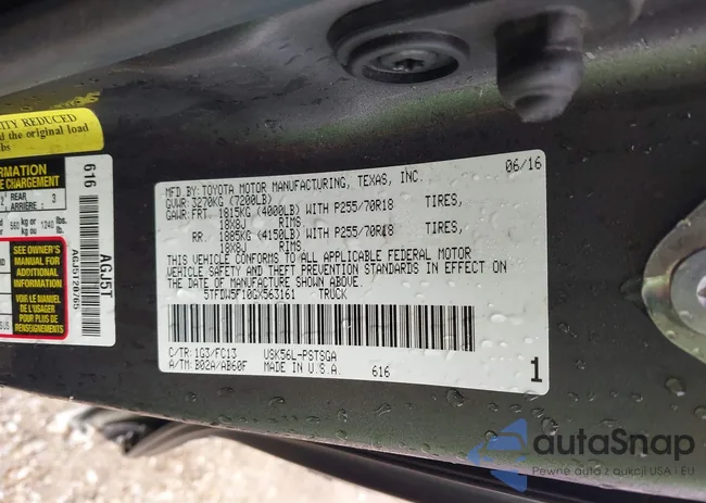 5TFDW5F10GX563161: 43383511