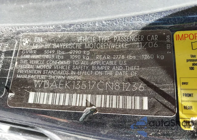 WBAEK13517CN81236: 43383614