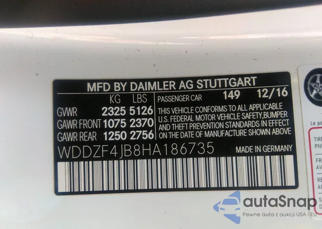 WDDZF4JB8HA186735: 43384701