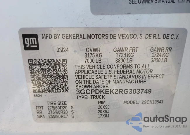 3GCPDKEK2RG303749: 43384899