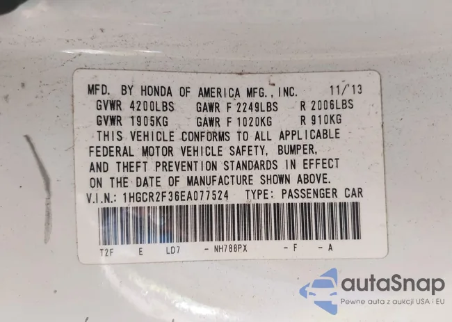 1HGCR2F36EA077524: 43384999